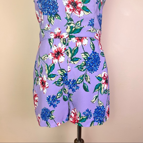 New! PARKER Ana Combo Floral Ruffle Romper - Picture 5 of 8